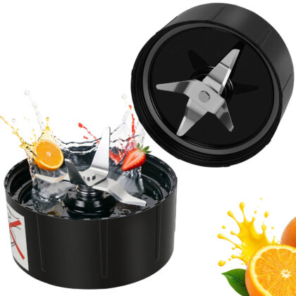 QUIENKITCH Blender Blades, 2 Pack Replacement Parts Compatible with Magic Bullet 250W MB1001, Stainless Steel & Plastic with Gaskets, for Professionals, Students & Home Food Prep